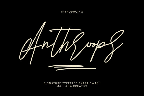 Anthroops: The Elegant Script Typeface for Modern Brand Identity