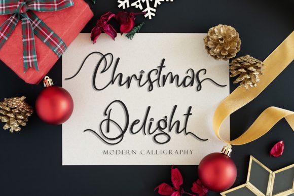 Christmas Delight: A Romantic Script Font for Editorial Design
