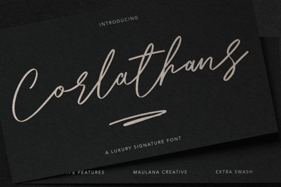 Corlathans: A Luxurious Script Typeface for Elegant Branding