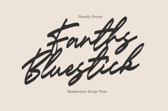 Fanths Bluestick: A Script Font for Elegant Brand Identity
