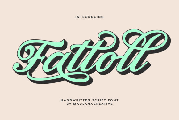 Fattoll: A Vintage Script Font for Handmade Crafts and Labels