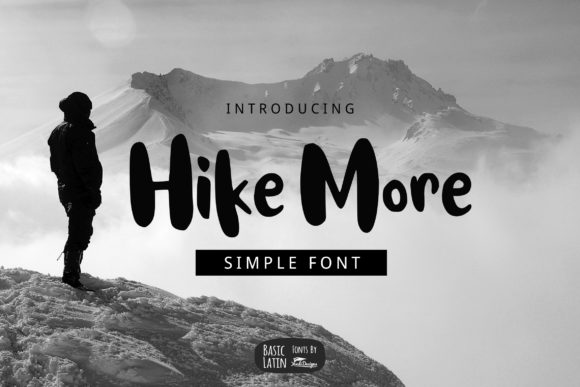 Hike More Typeface: A Bold Handwritten Font for Digital Branding
