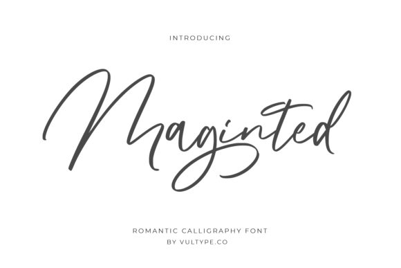 Maginted: A Delicate Script Font for Editorial Design