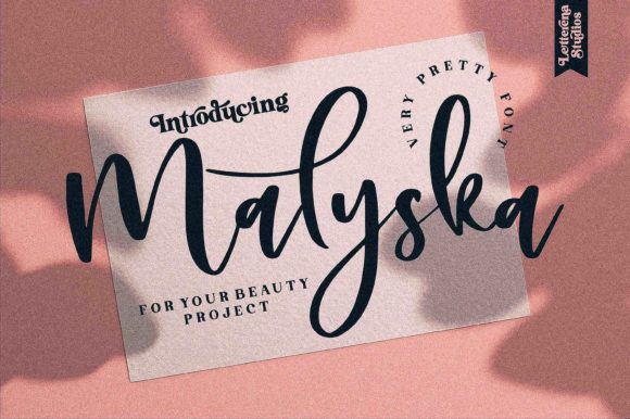 Malyska: A Romantic Script Typeface for Elegant Branding Projects