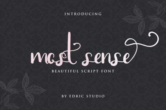 Most Sense: A Delicate Script Font for Modern Editorial Design