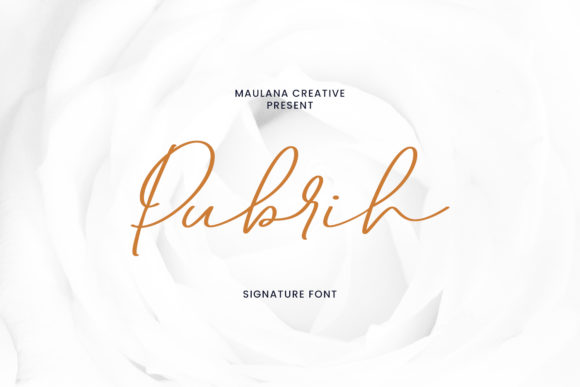 Pubrih: The Elegant Script Font for Polished Brand Identity