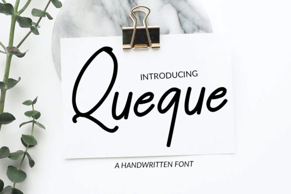 Queque: The Handwritten Typeface for Romantic Campaign Design