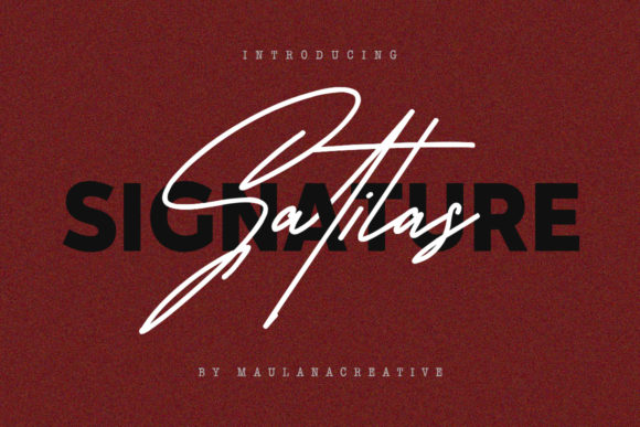 Satilas Signature: A Modern Script Typeface for Editorial Design